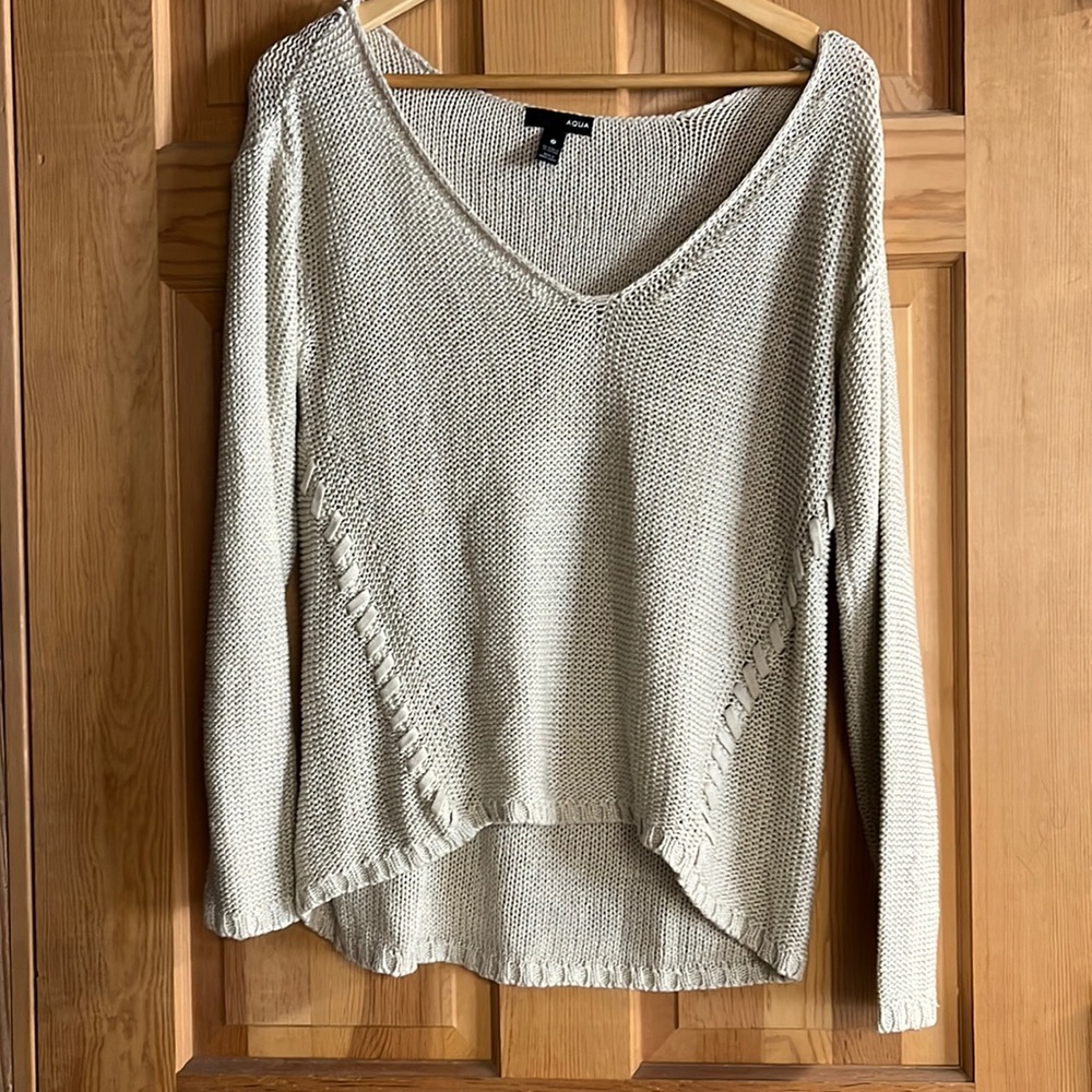 Aqua slouchy sweater